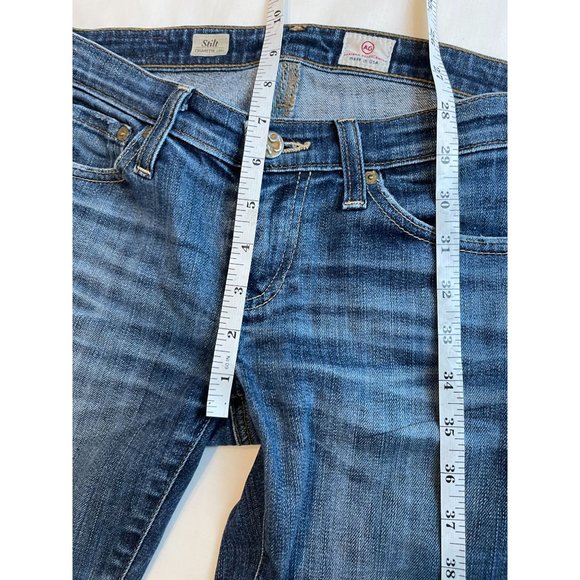 Adriano Goldschmied Womens Jeans Stilt Cigarette Leg BW9681 Cotton Blue Size 25R - Picture 6 of 12